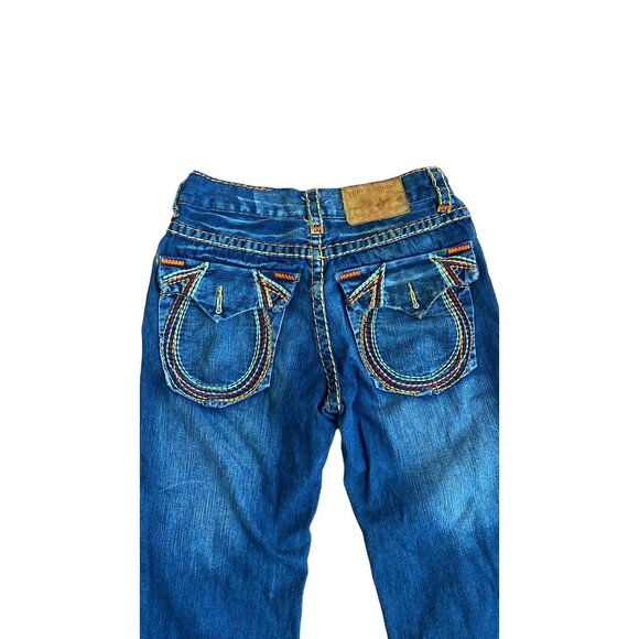 True Religion Mens Distressed Straight-Leg Denim Jeans Size 34 - Picture 3 of 8